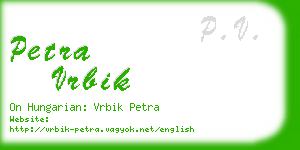 petra vrbik business card